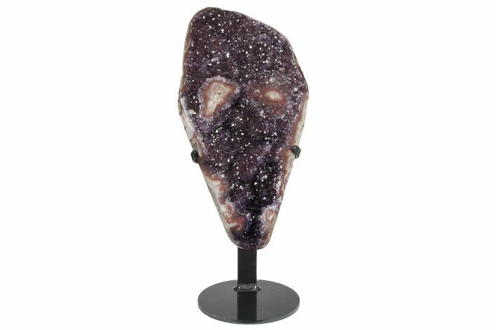Amethyst Geode Section on Metal Stand - Uruguay #199664
